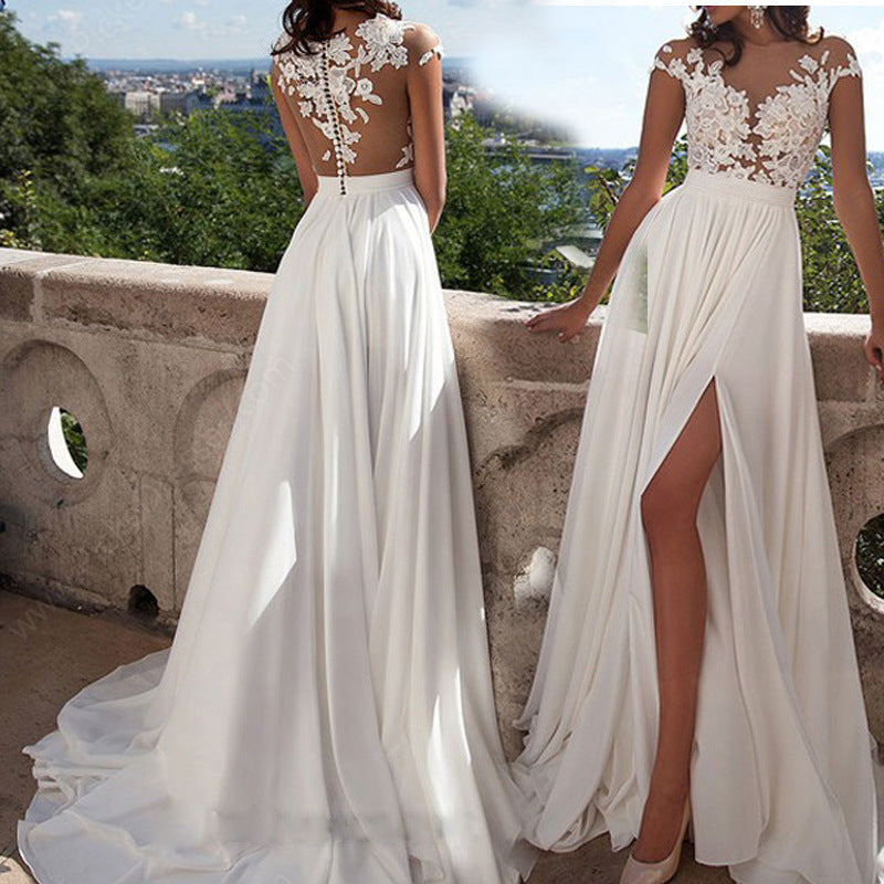 GR | Spitzen-Spalt-Abendkleid