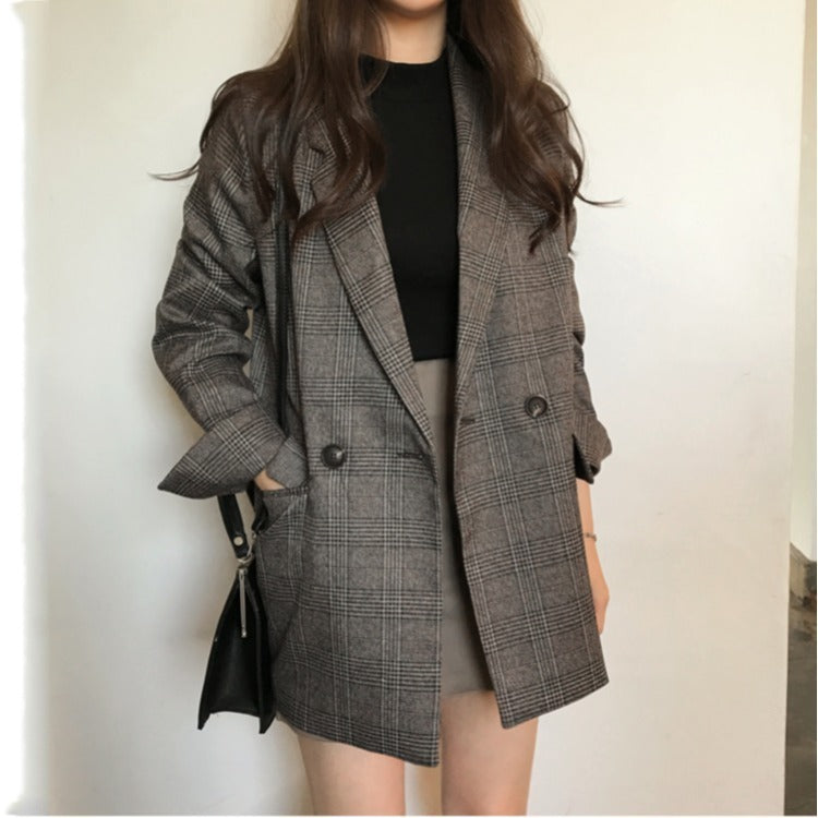 GR | blazer with checked jacket
