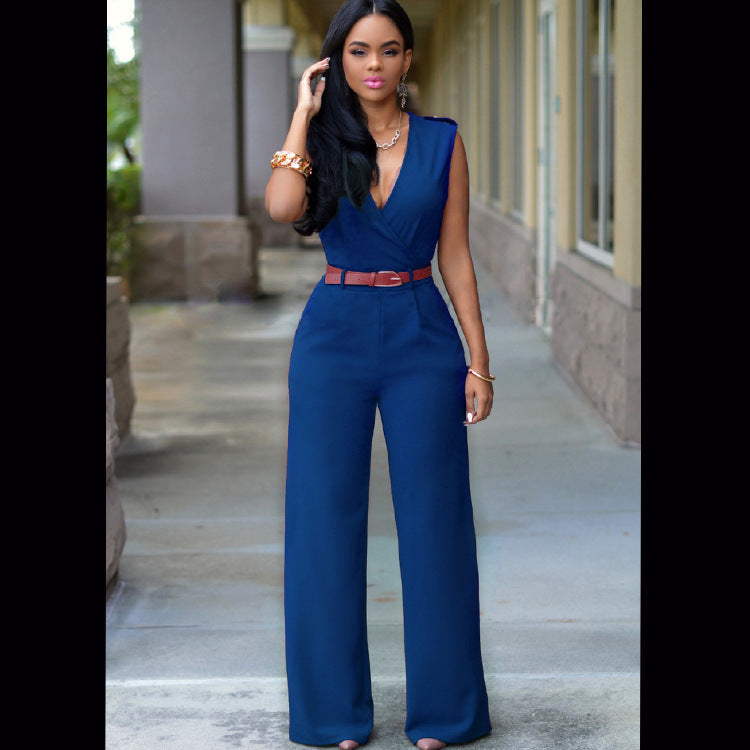 GR Women's Fashion Jumpsuit with One-Piece Trousers