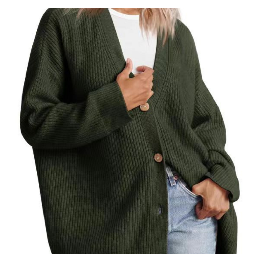 GR | Chic Oversized Cardigan with Buttons for Women