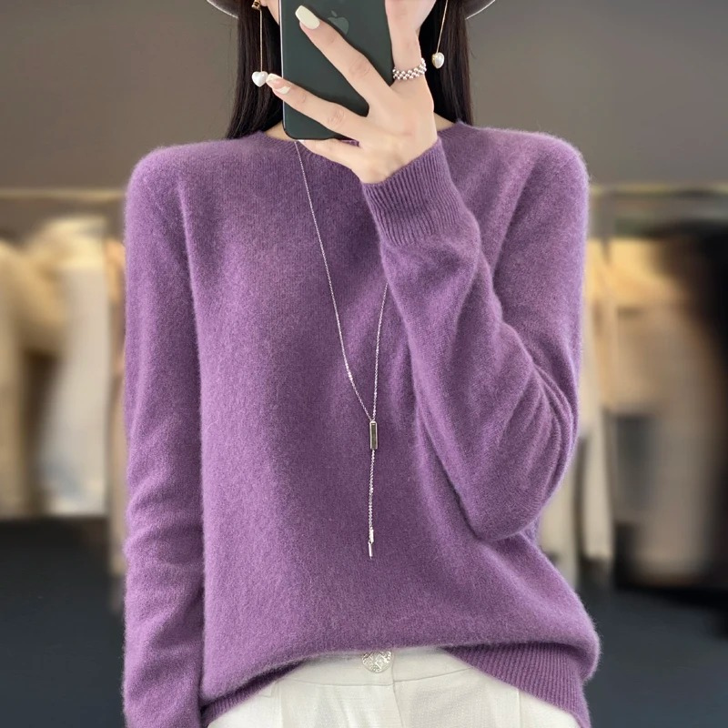 GR | Cashmere Pullover Damen Stilvoller Rundhals, Weich & Komfortabel