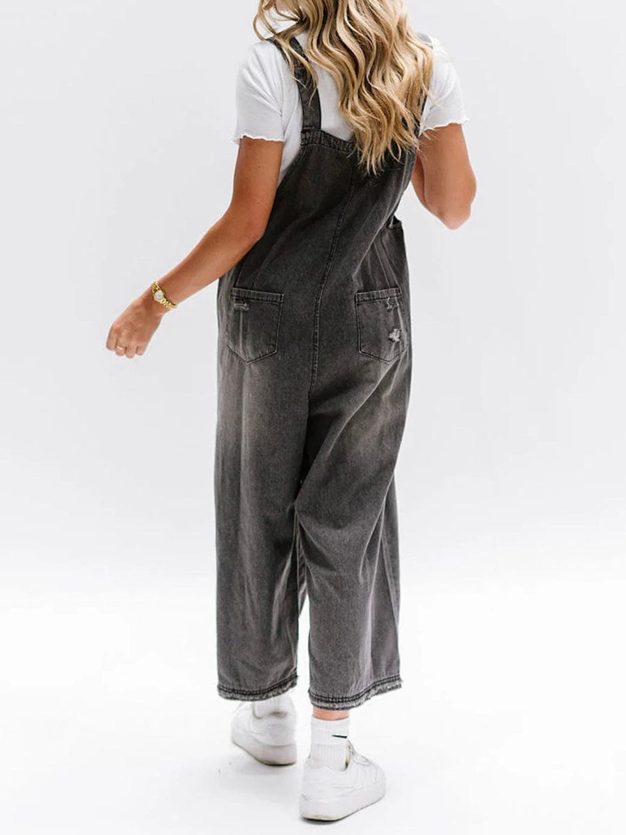 GR | Sleeveless Loose Denim Jumpsuit
