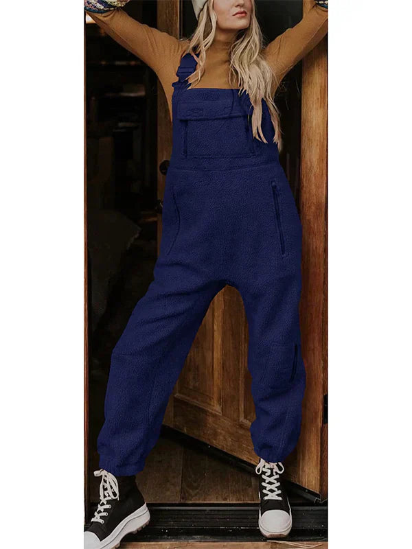 GR | Women's Fleece Thermal Overall with Zippered Pockets 