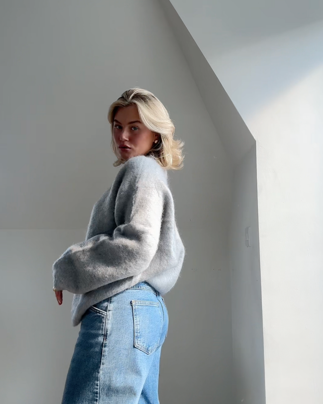 GR | Mohair blend pullover with round neck