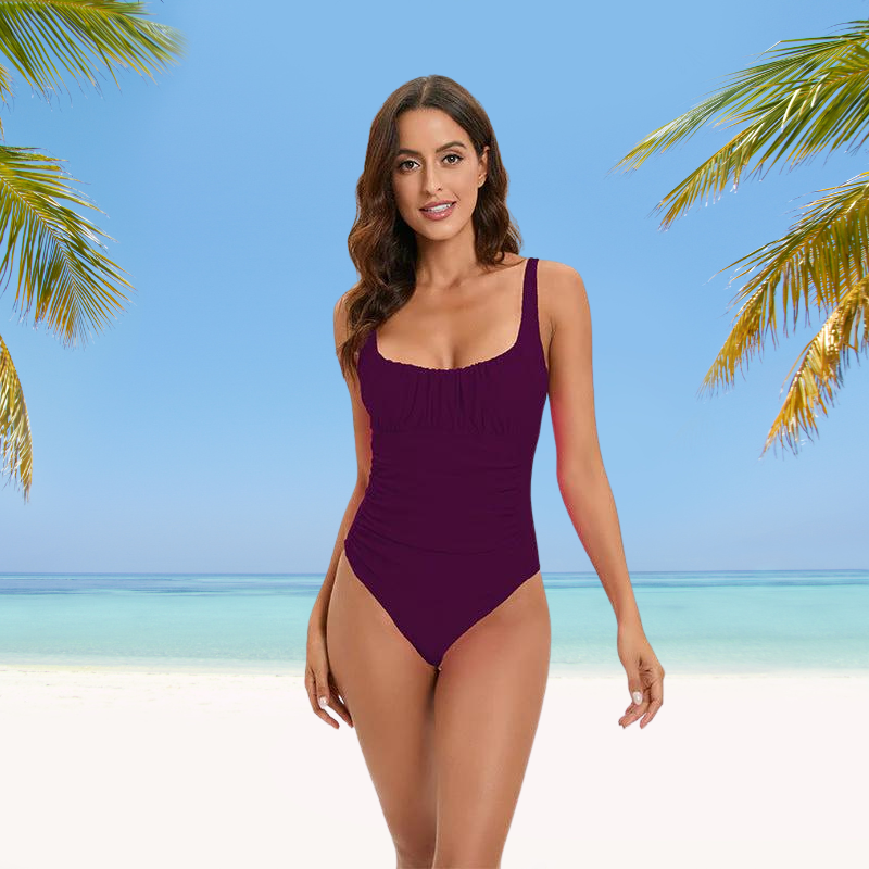 Atmungsaktiver GR -Tankini mit rot gefüttertem Aufdruck