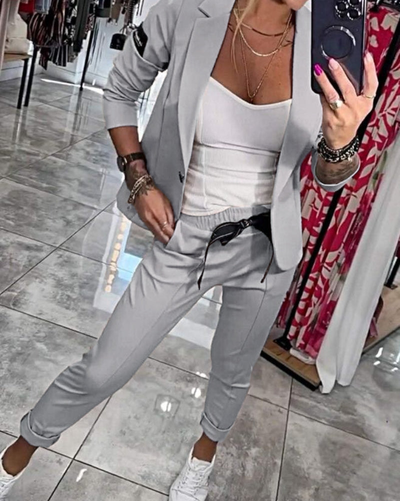 GR | Stylish Blue Jacket & Jogger Set