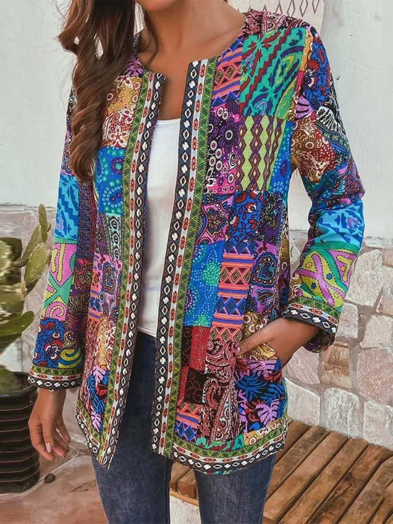 GR | Women's Ethnic Floral Coat Jacket 