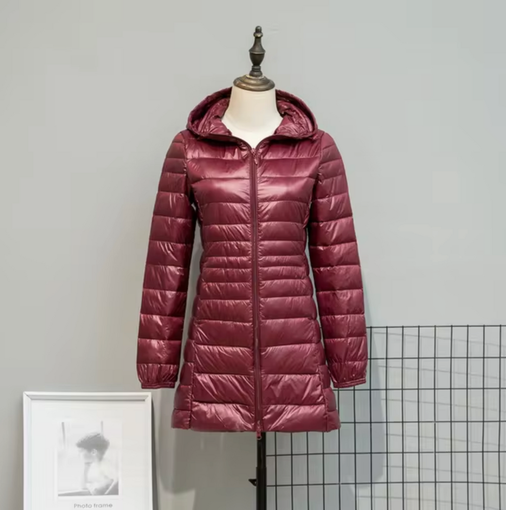 – Puffer coat with hood