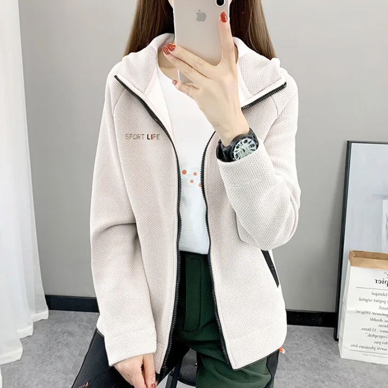 GR | Women's Fleece Jacket, Lightweight and Breathable with Zipper