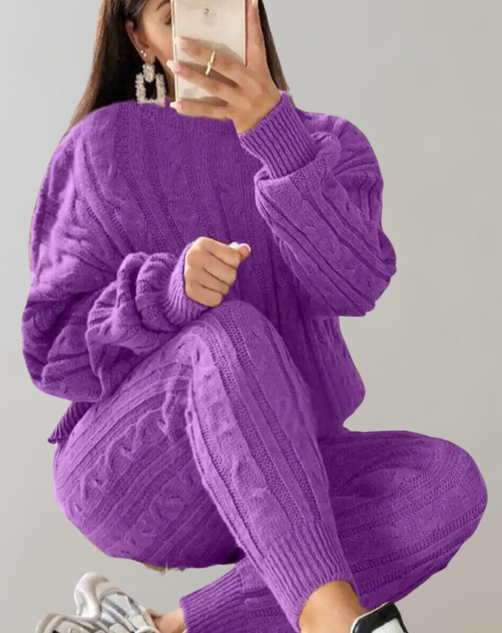 GR - Knitted Shoulder and Trousers Set