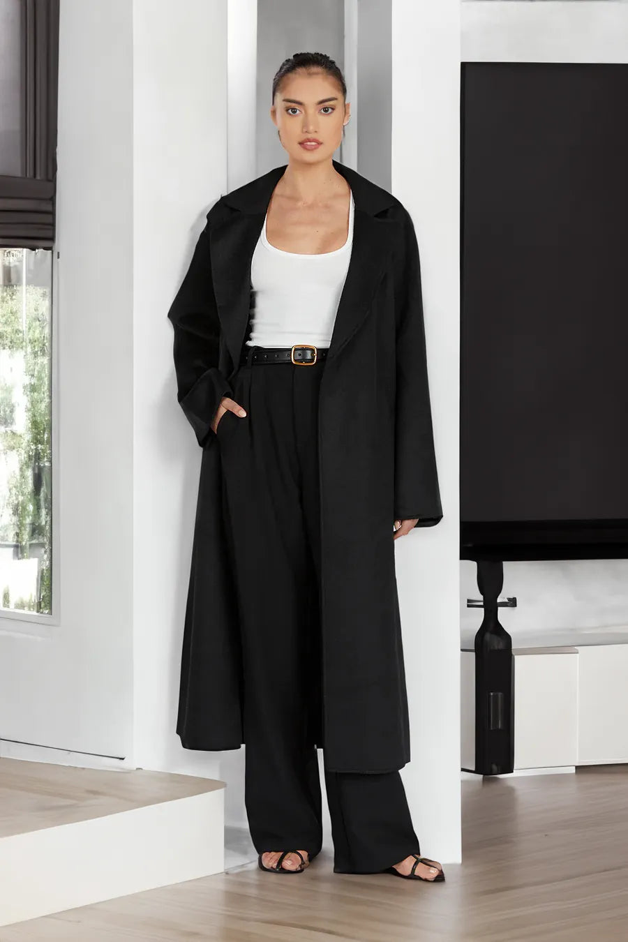 GR Trench Coat | Stylish long women's trench coat in an oversized style