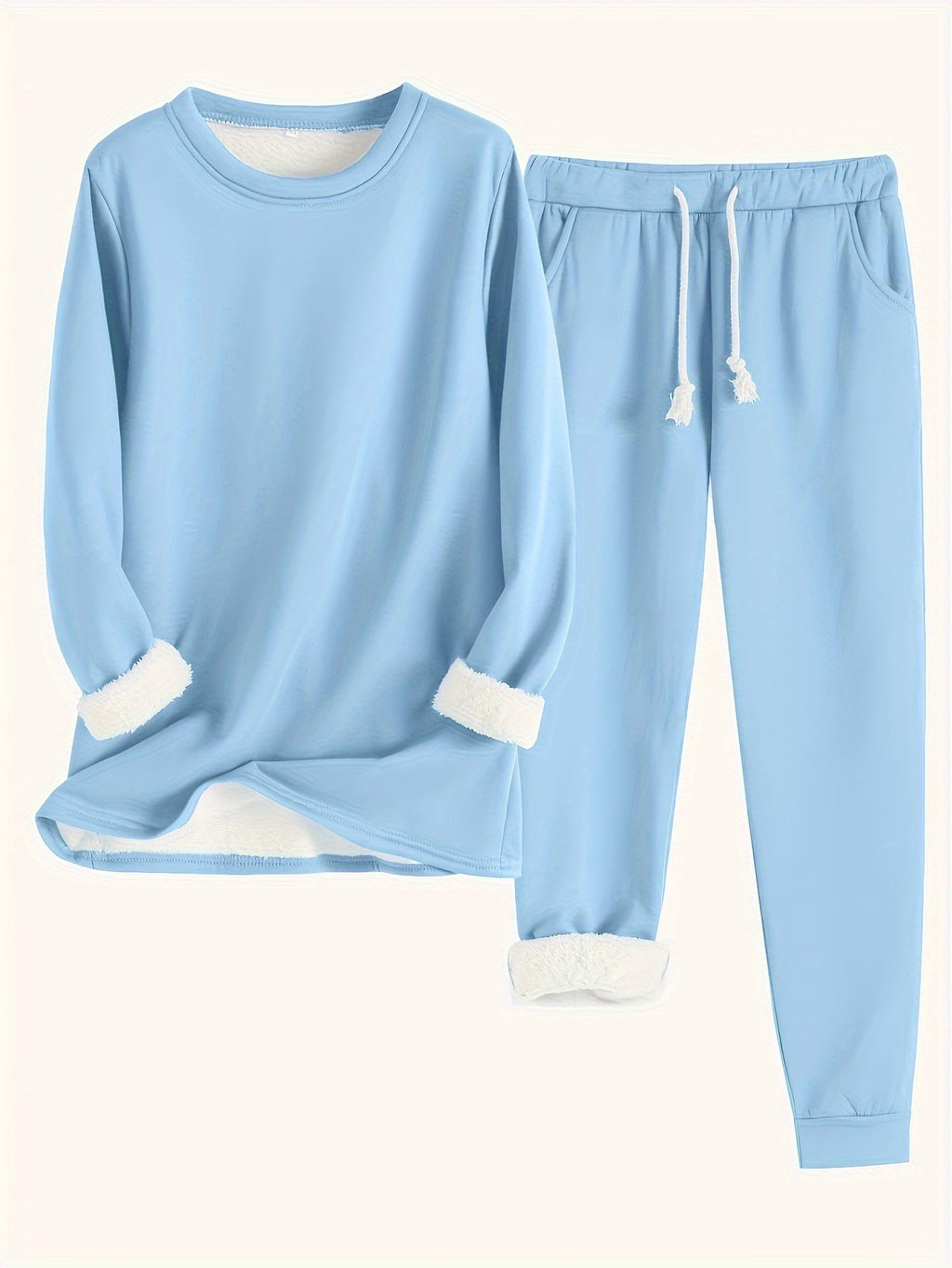 GR | Stylish Winter Casual Thermal Sweatshirt and Jogging Pants Set for Women