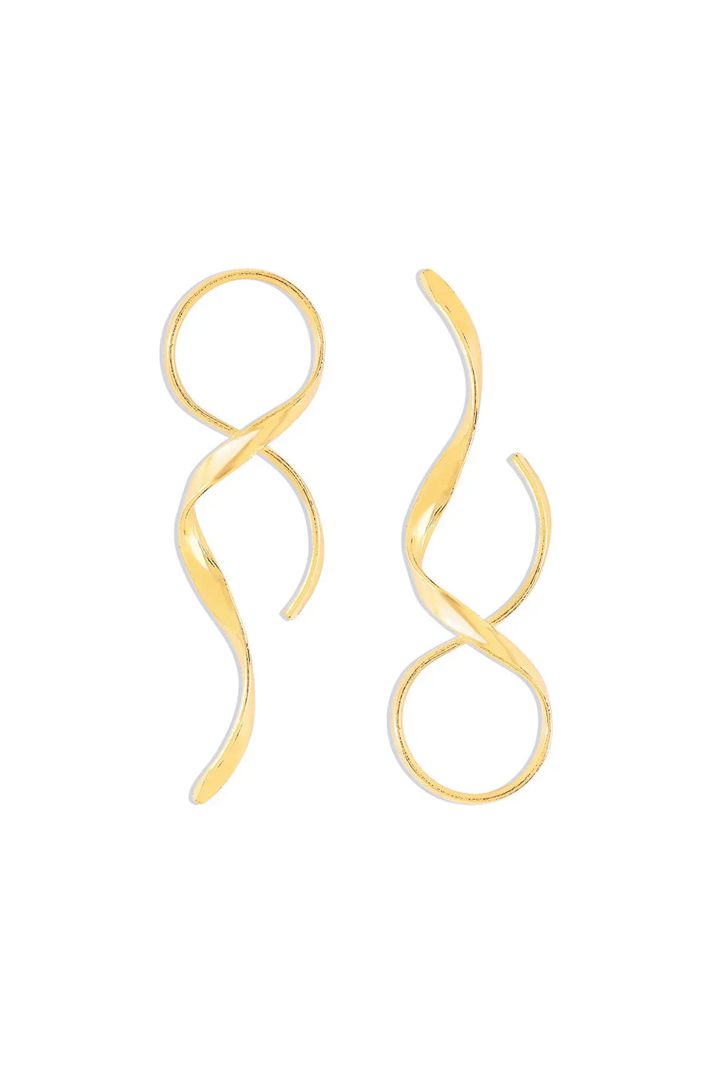 GR | Slim Spiral Earrings with Modern Design for Women