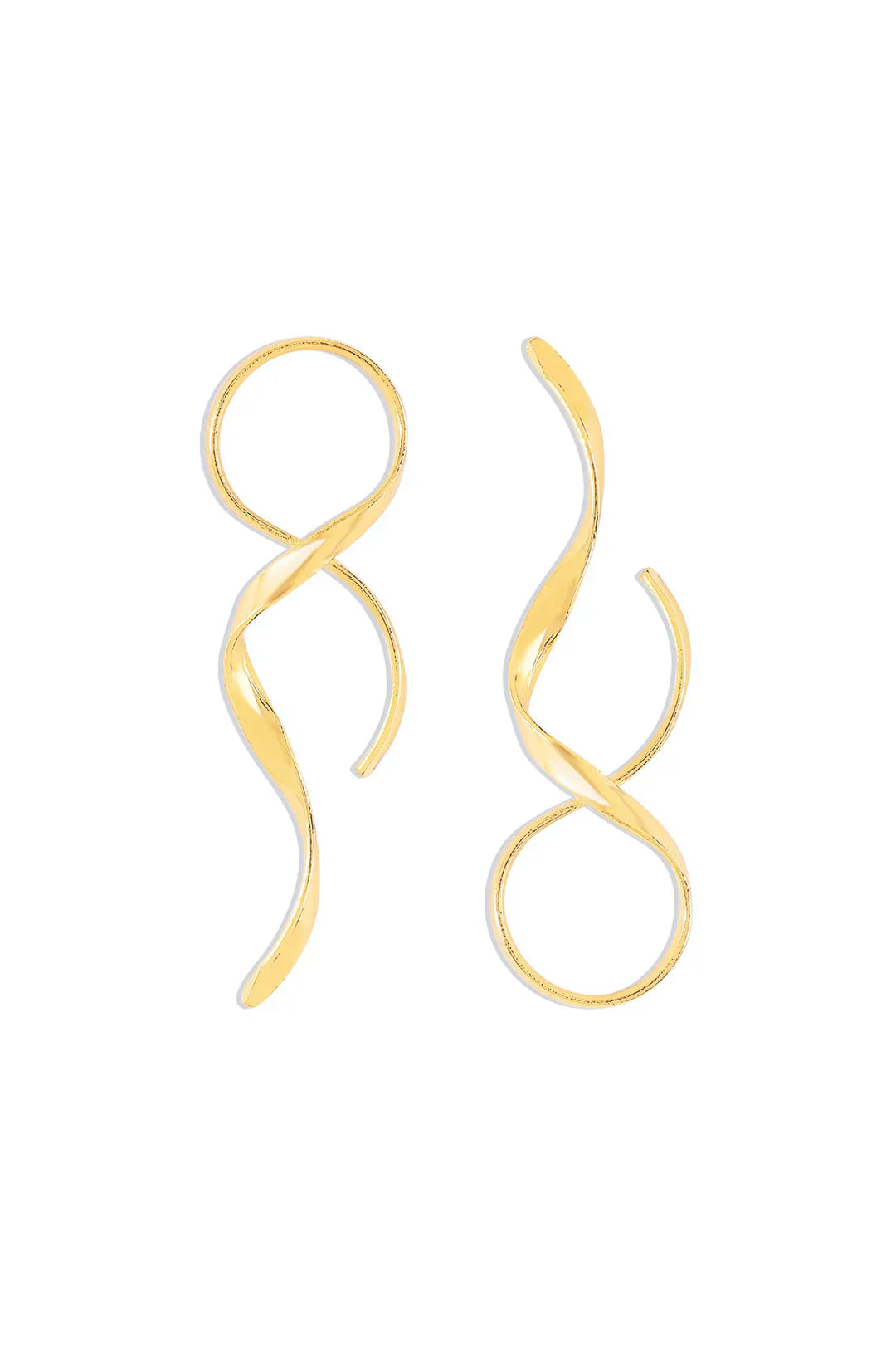 GR | Slim Spiral Earrings with Modern Design for Women