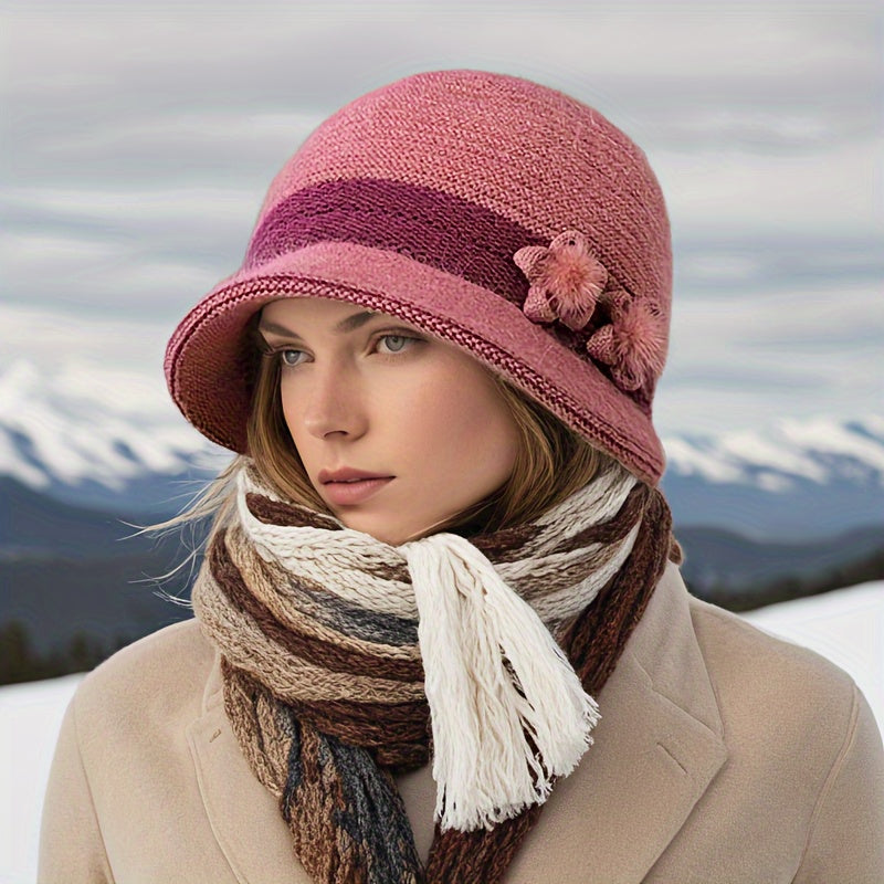 GR | Schickes Winter Stilvolles Gestricktes Set für Frauen