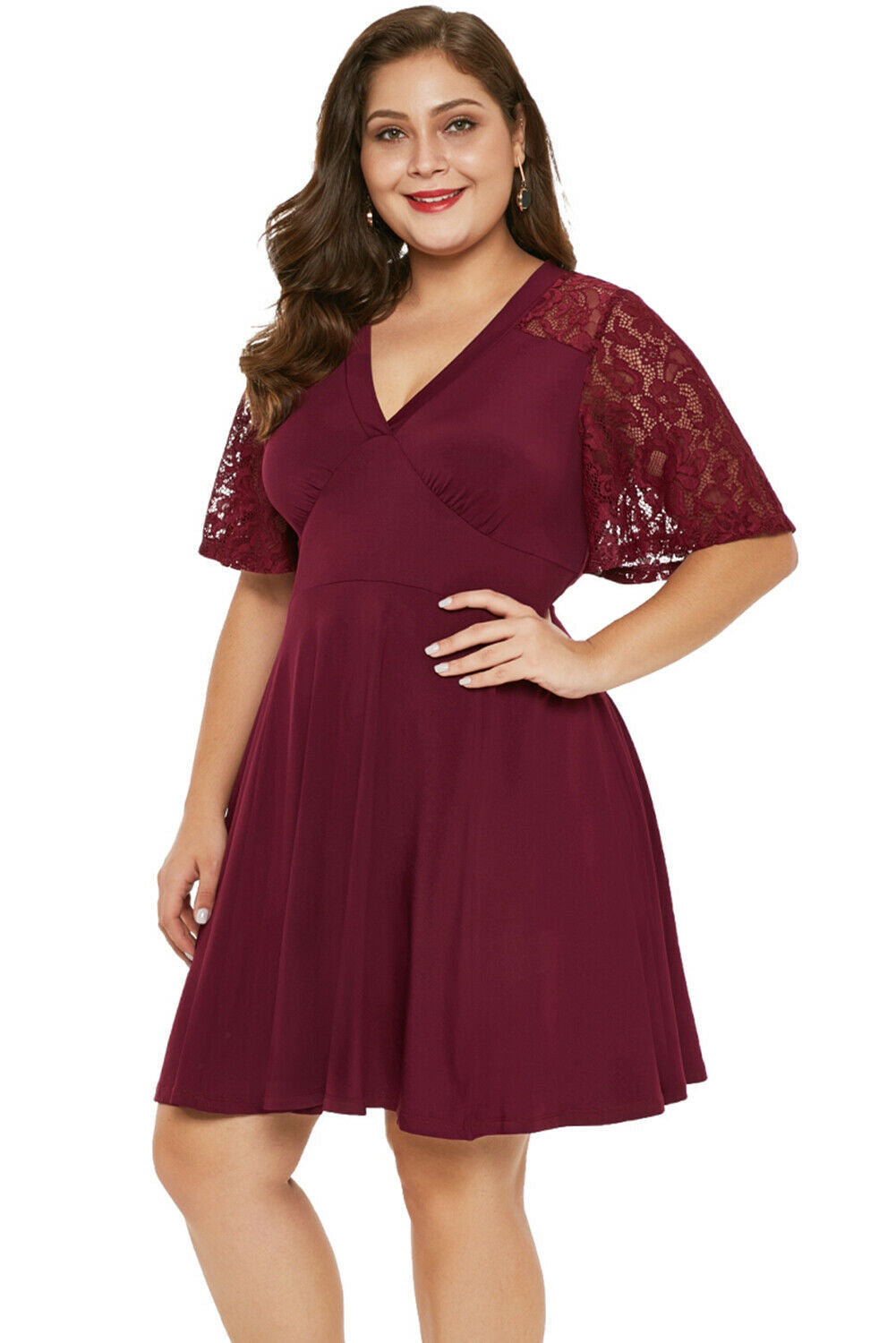 GR Hollowed-out lace dress