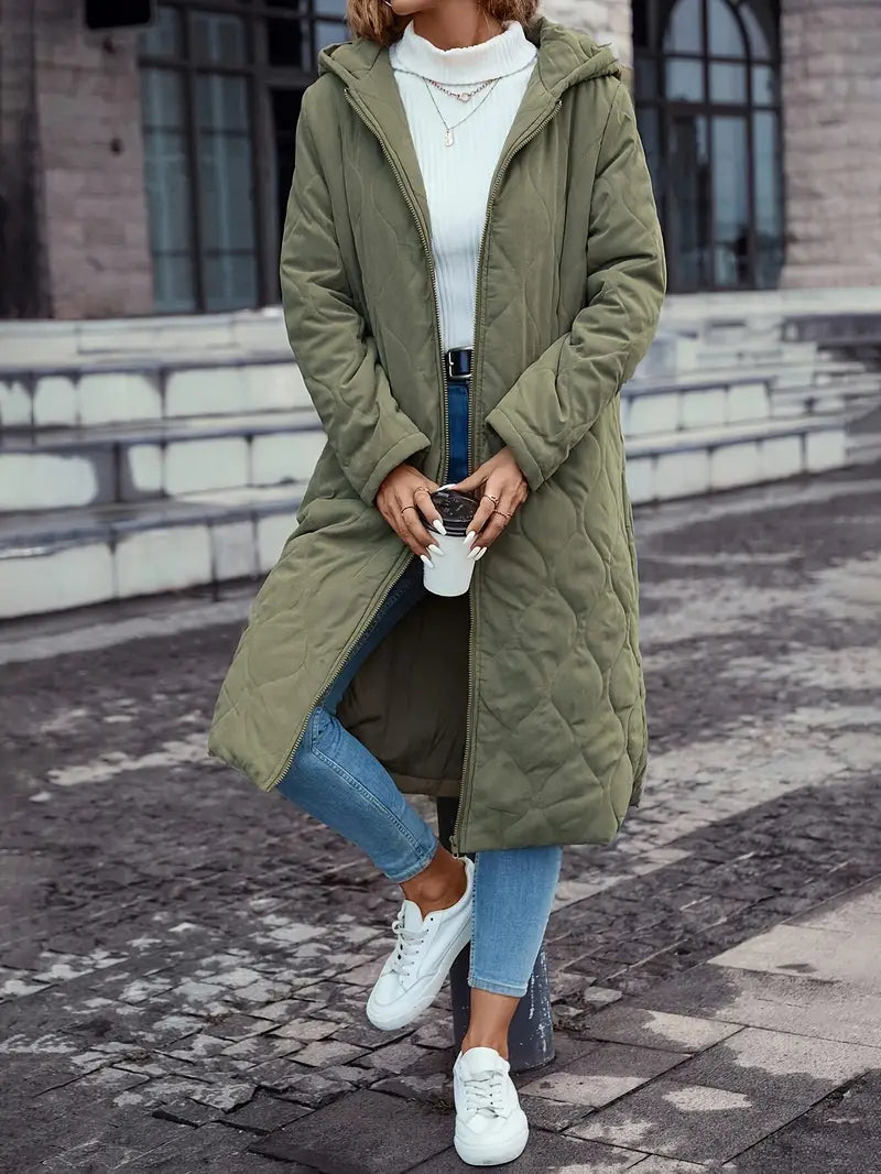 Padded fleece jacket with hood