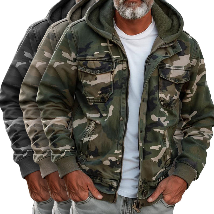 GR | Jacket with camouflage print