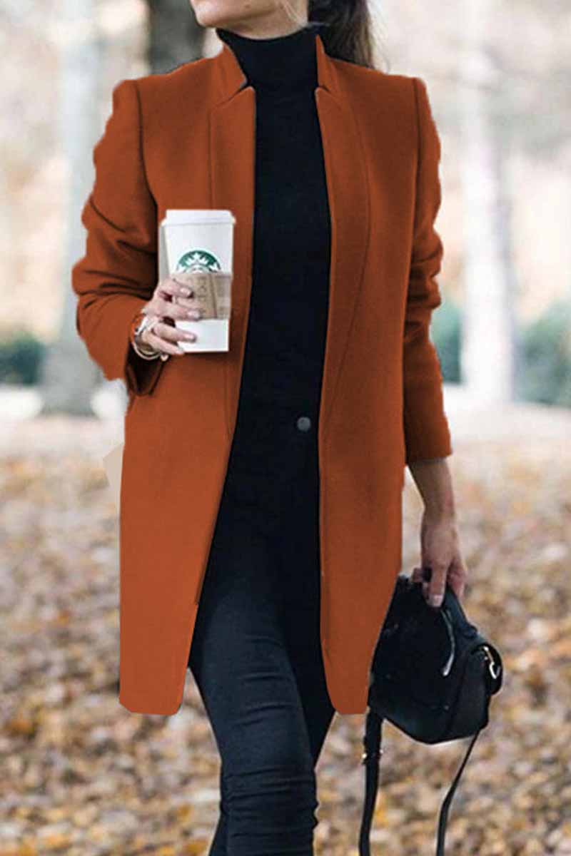 GR - Elegant coat with stand-up collar