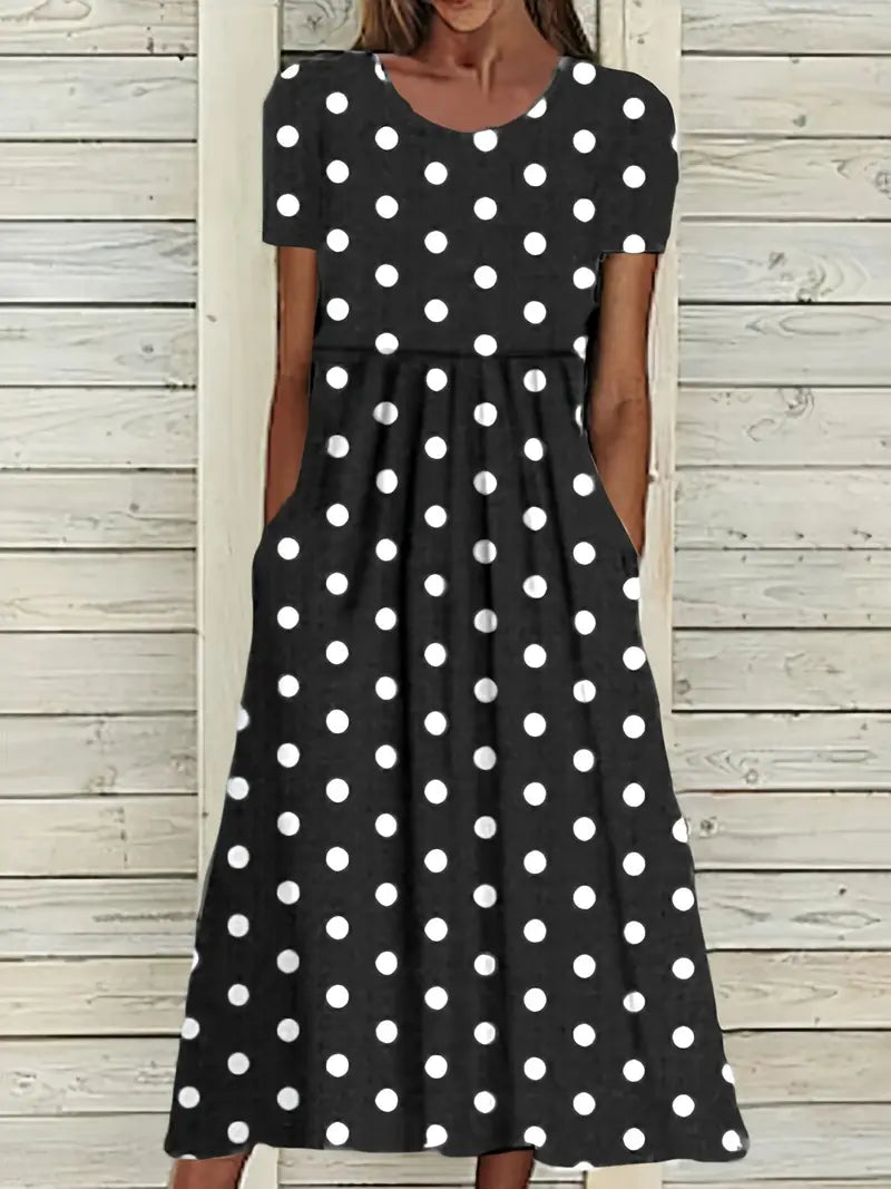 GR | Midi Kleid mit Polka Dots für Frühling/Sommer