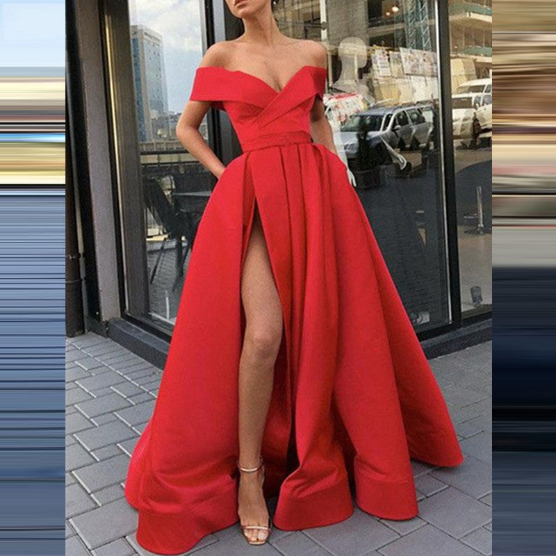 GR | eBay Satin Mehrfarbiges Tiefes V-Ausschnitt Kleid