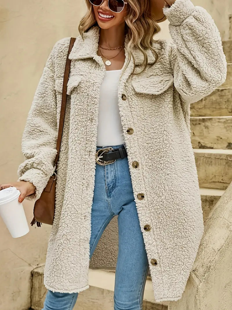GR | Casual Long Plush Cardigan