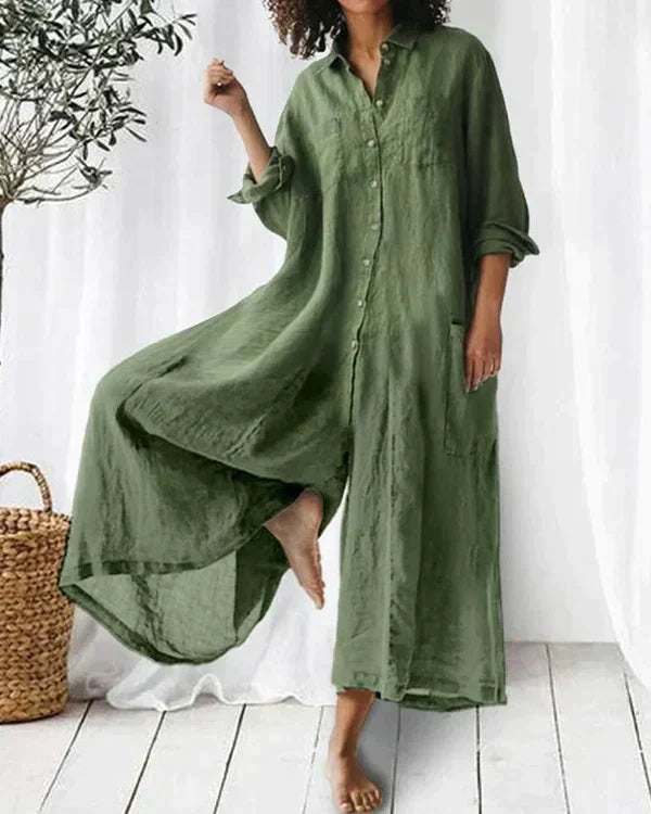 Super chic linen jumpsuit for women 