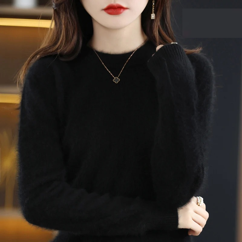 GR | Women's Cashmere Sweater, Luxurious Round Neck, Soft & Fashionable