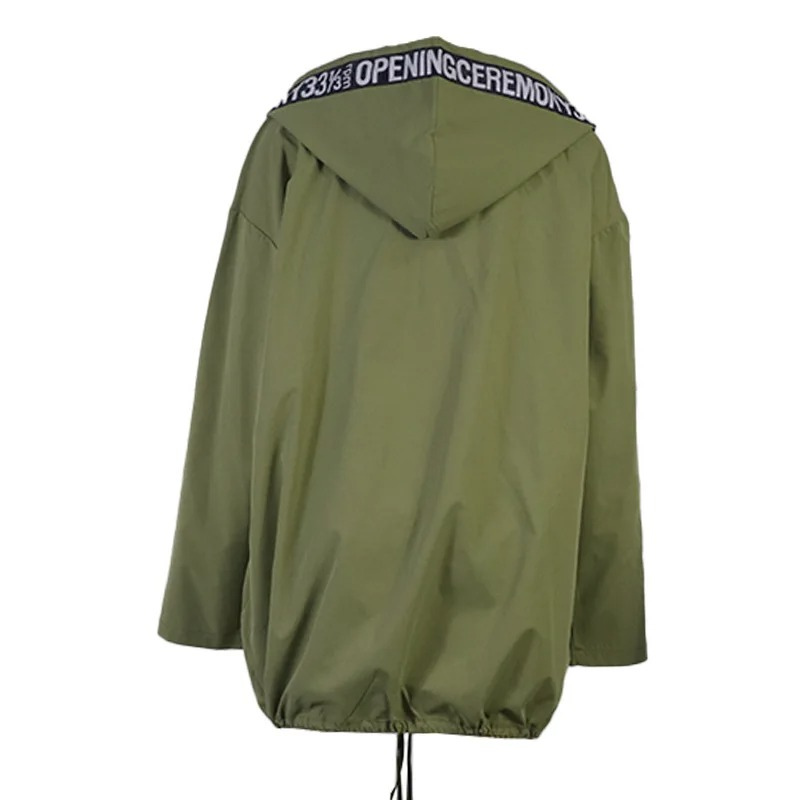 GR | Casual women's trench coat with graphic details and front pockets