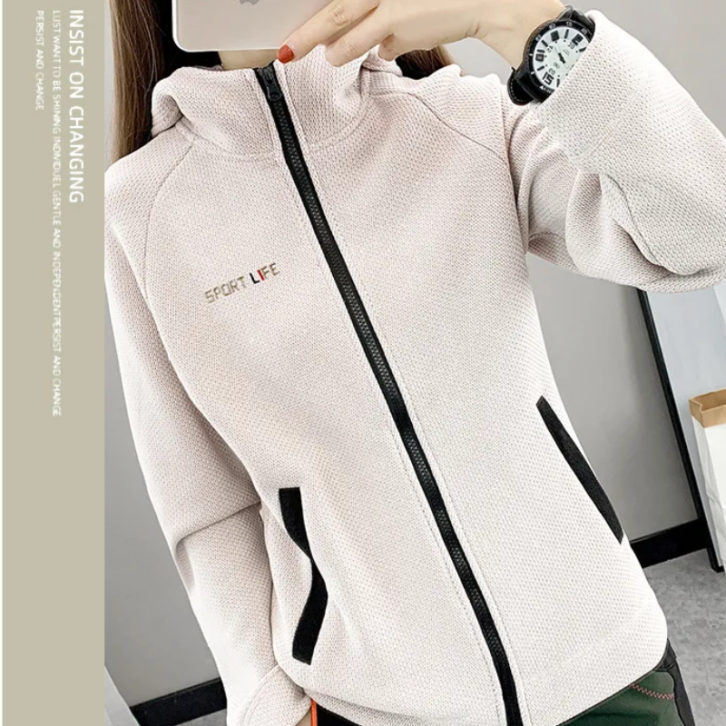 GR | Women's Fleece Jacket, Lightweight and Breathable with Zipper
