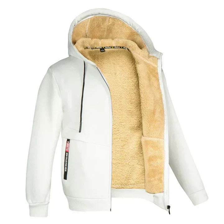 GR | Fleece-lined zip hoodie