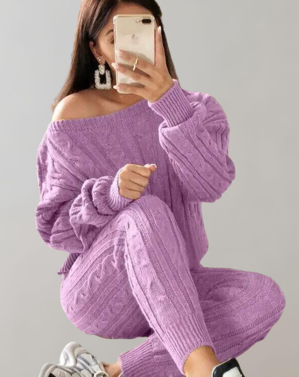 GR - Knitted Shoulder and Trousers Set