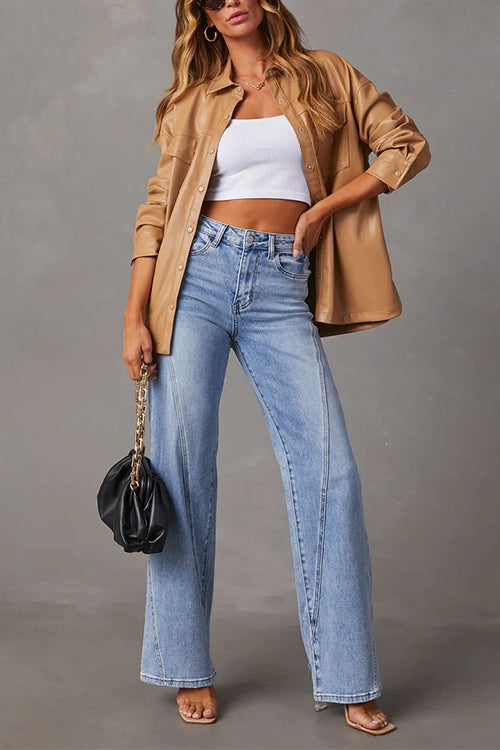 GR | Rosiedress Timeless Distressed Straight Leg Splice Jeans