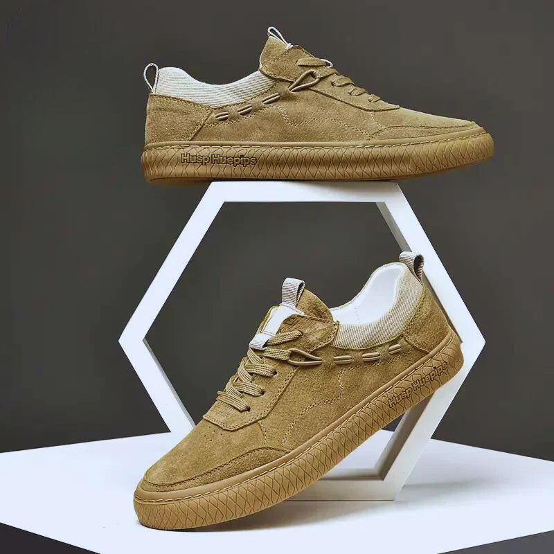 GR | Suede Sneakers with Textured Sole