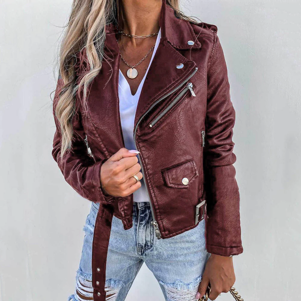 GR | Women's Biker Leather Jacket
