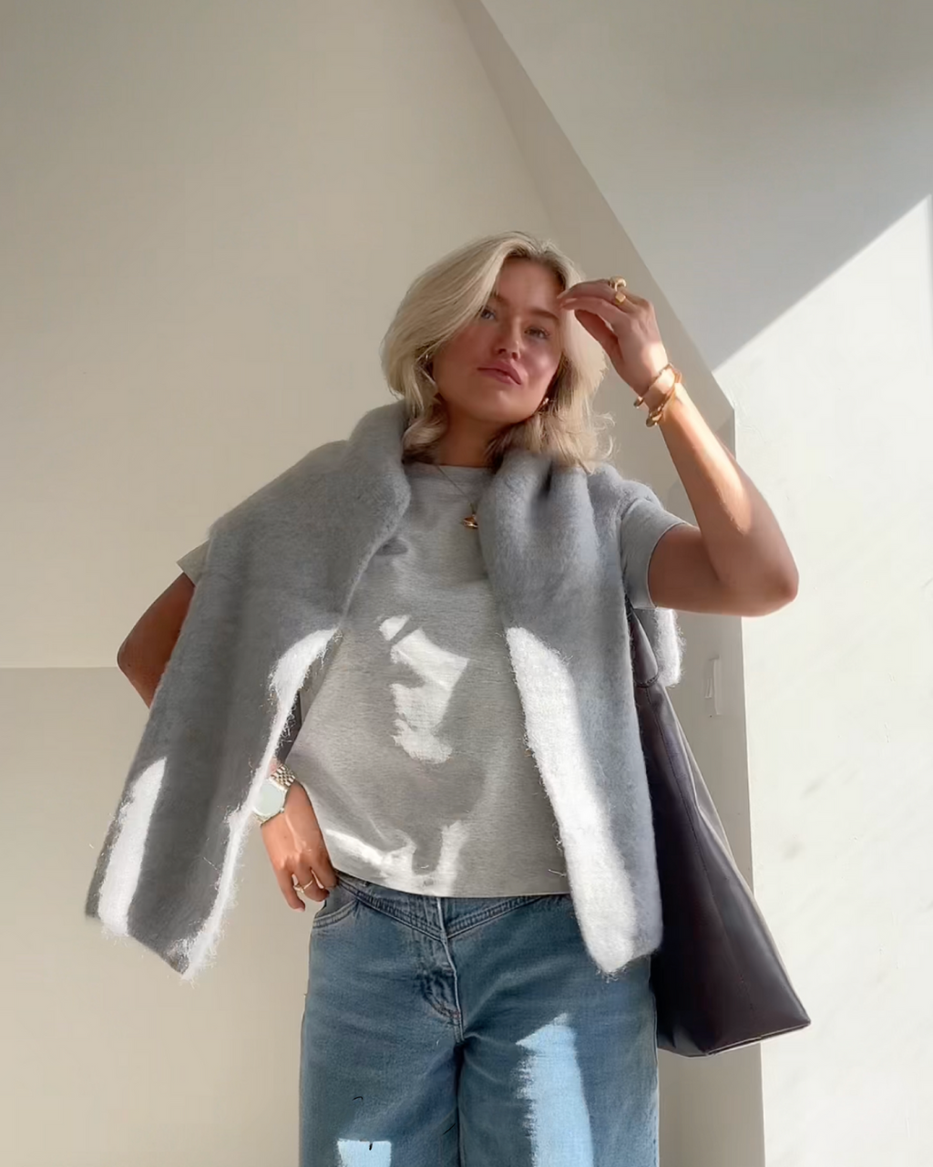 GR | Mohair blend pullover with round neck