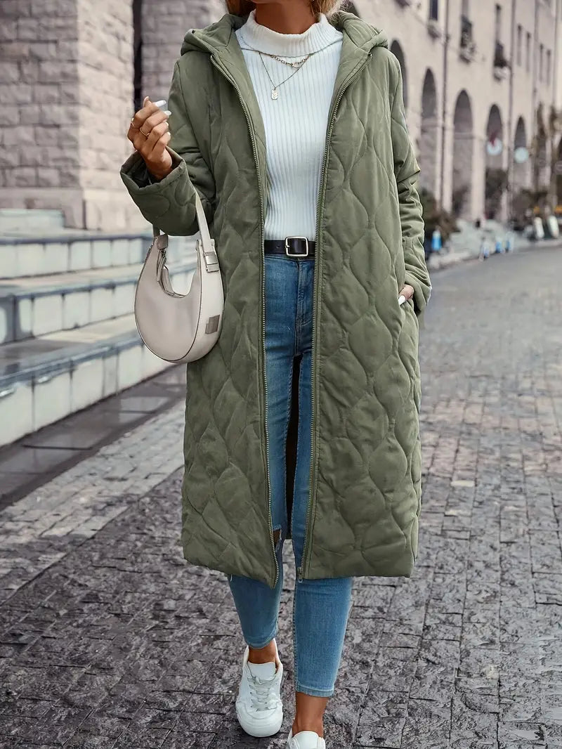 Padded fleece jacket with hood