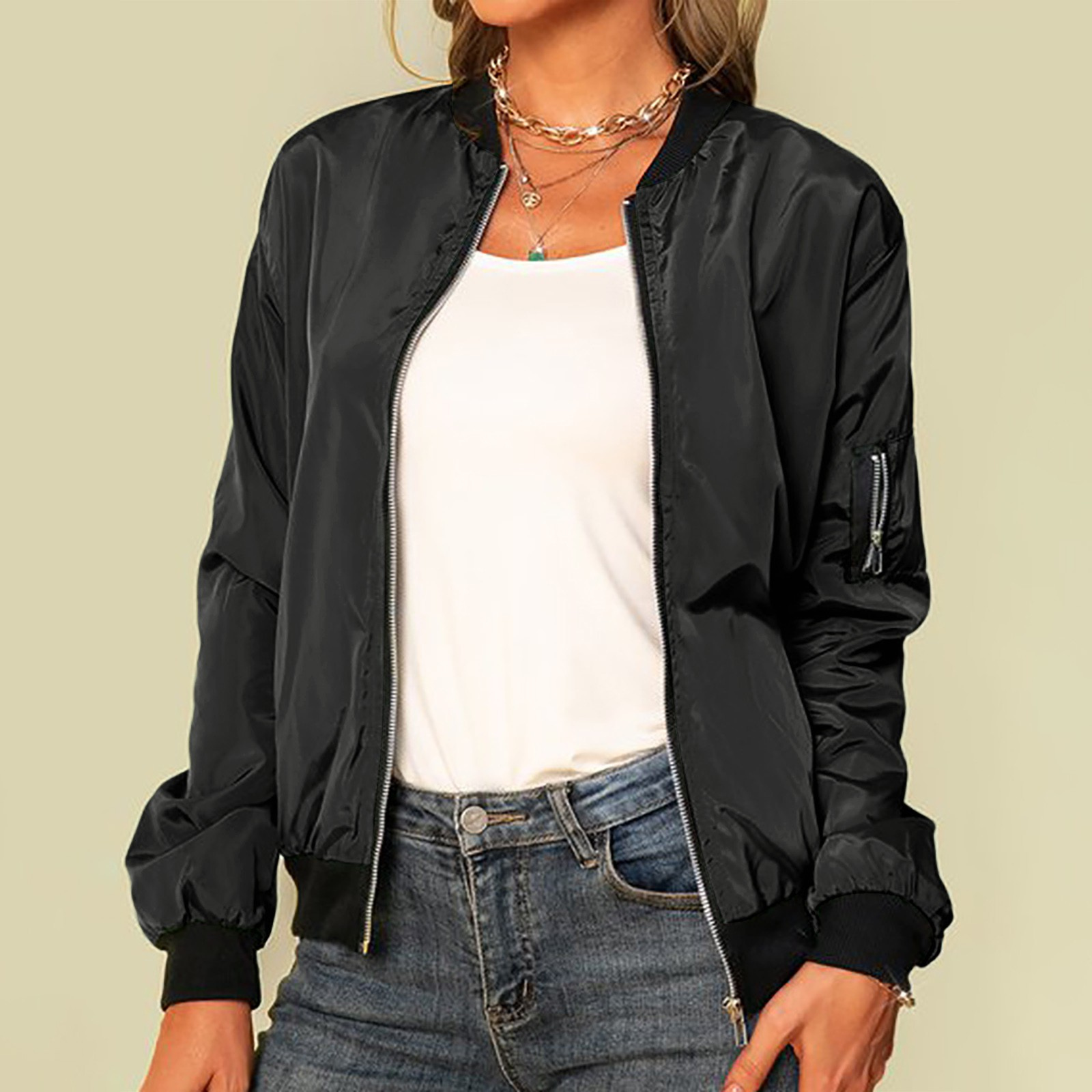 GR | Classic Casual Bomber Jacket Women's