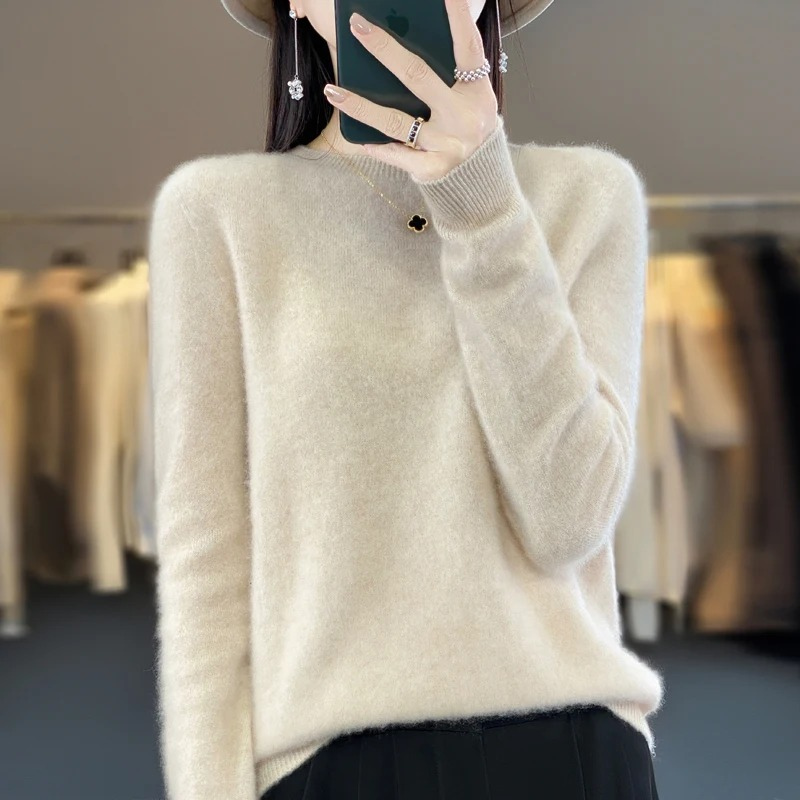 GR | Cashmere Pullover Damen Stilvoller Rundhals, Weich & Komfortabel