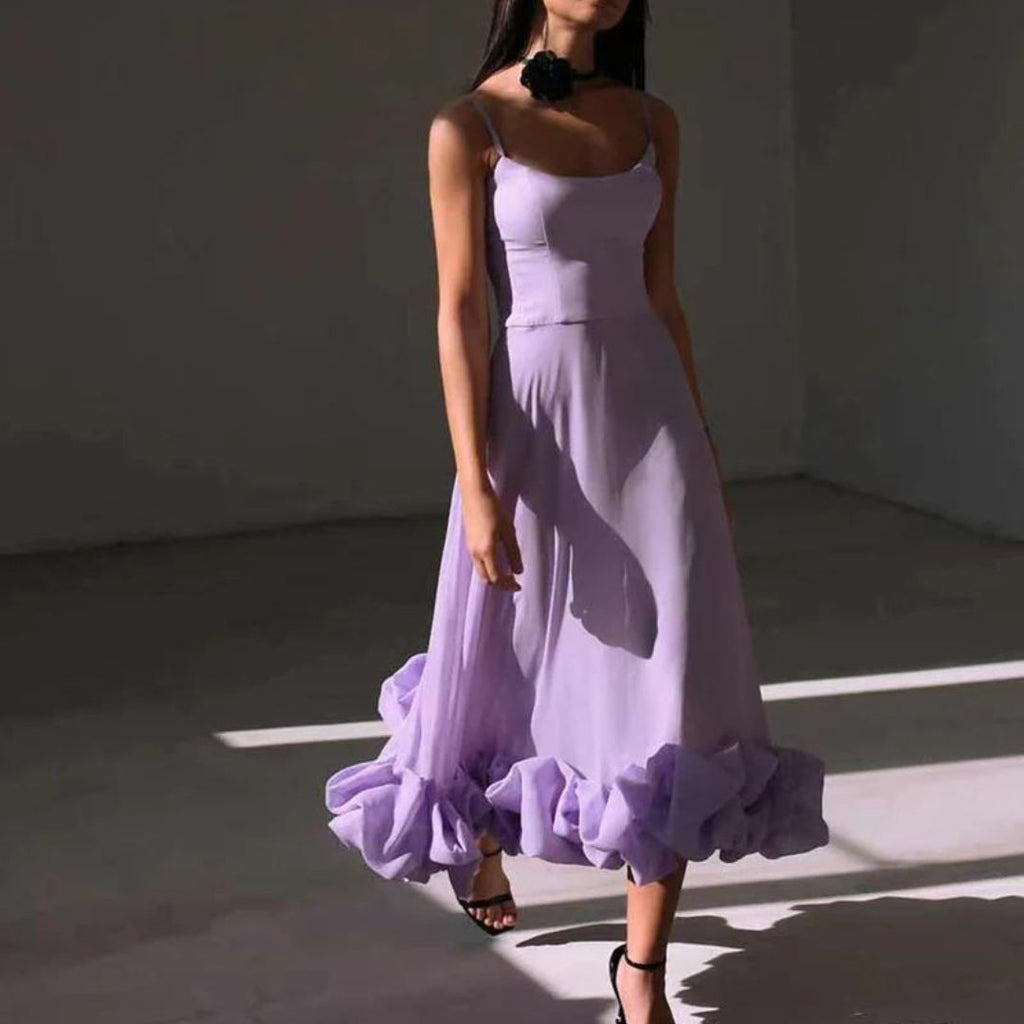 GR | Volant-Bustier-Midikleid