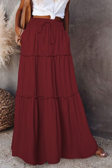 GR | Hoch-taillierter Rock im Boho-Stil