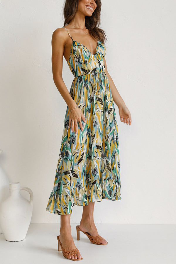 Colorful midi dress