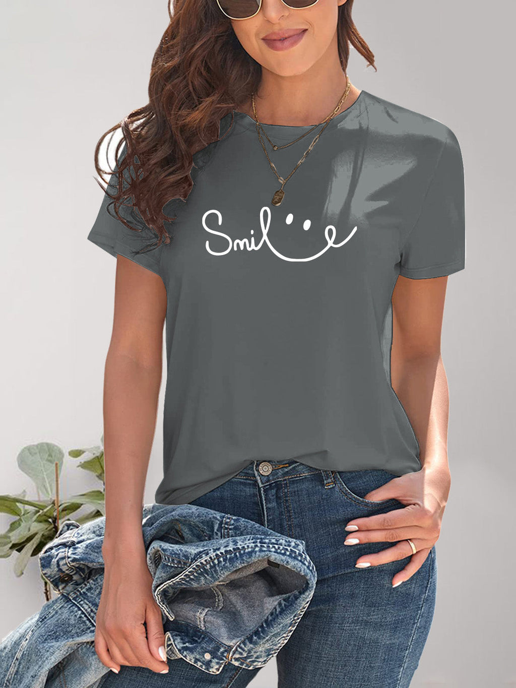 GR | Smile Rundhals Kurzarm T-Shirt