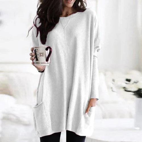 GR | Tunic with pockets - comfortable women's oversized top