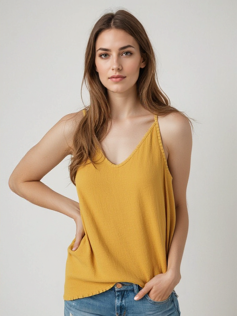 GR | Airy linen long top for women