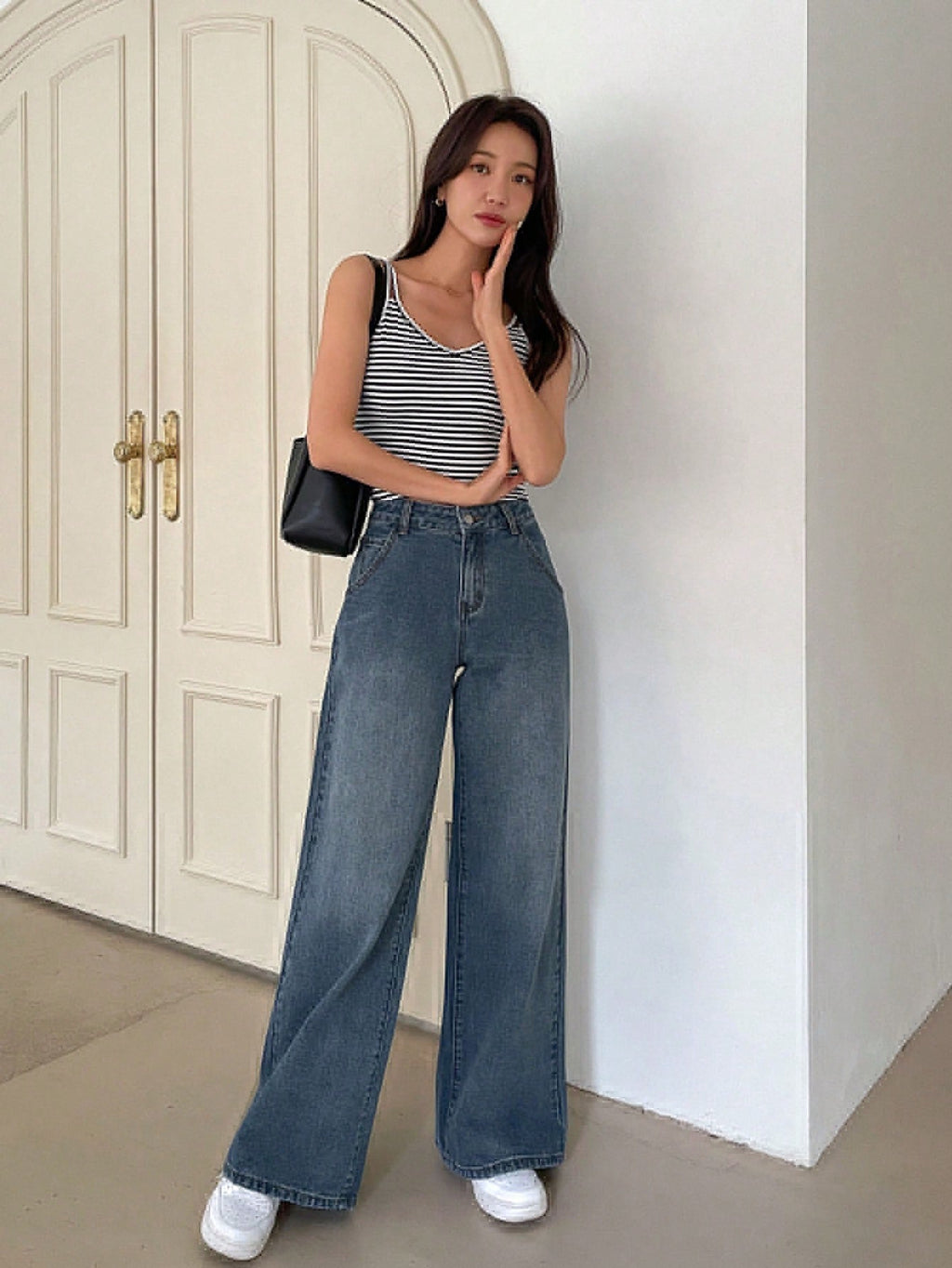 GR | Figurfreundliche High-Waist Weite Jeans