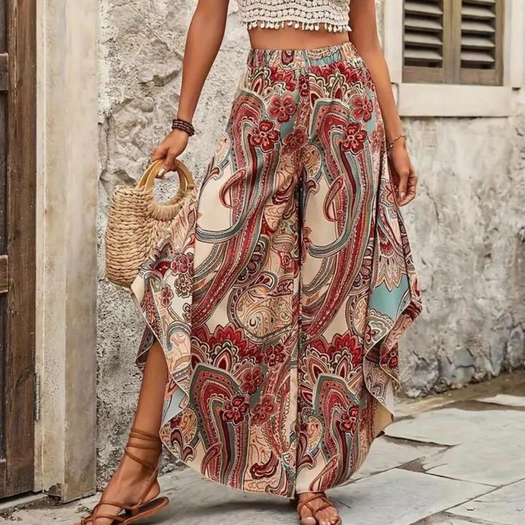 GR | Boho paisley wide-leg trousers