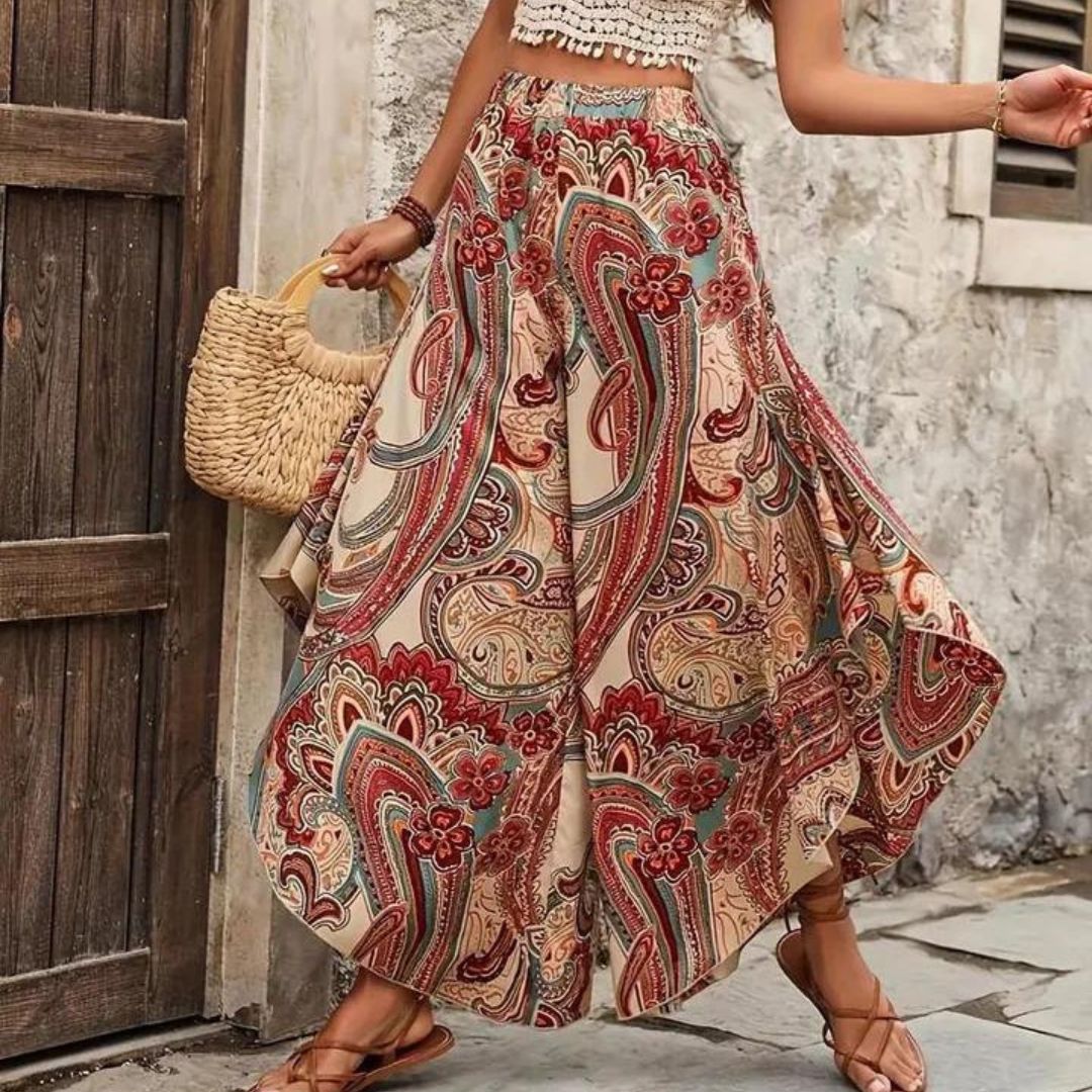 GR | Boho paisley wide-leg trousers