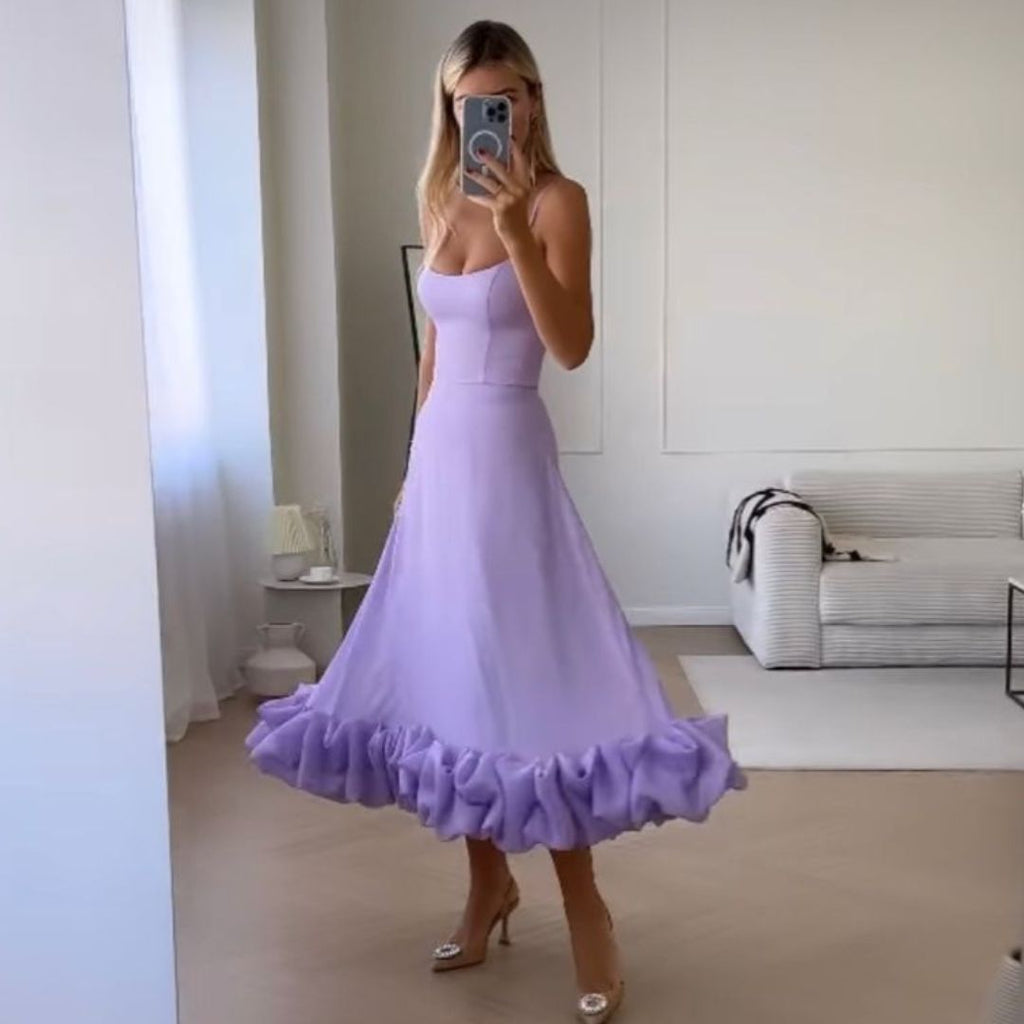 GR | Charmantes Midi-Dress mit Rüschen