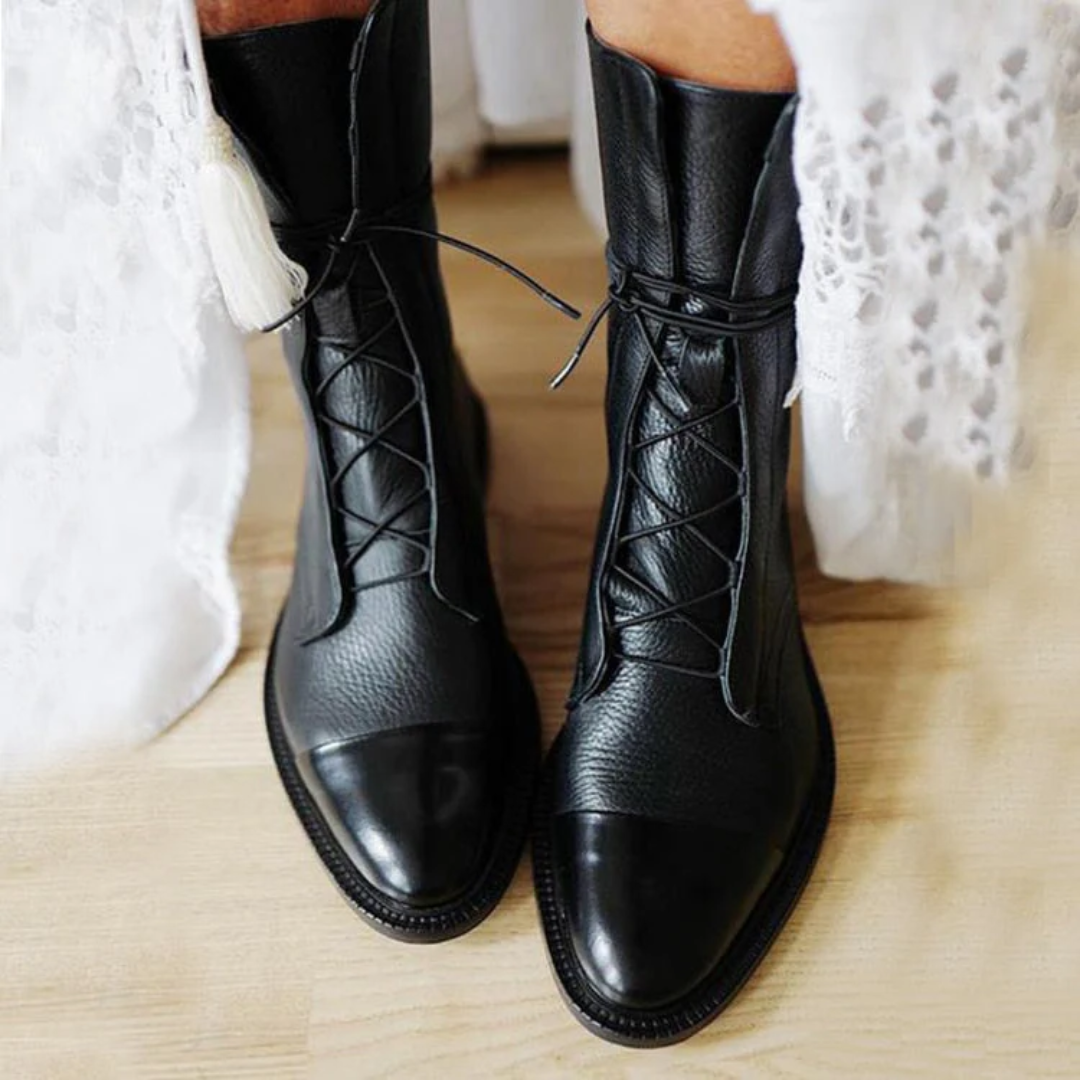 GR | Elegant Leather Boots with Heels